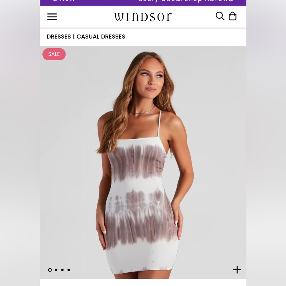 Windsor neutral, tie-dye dress